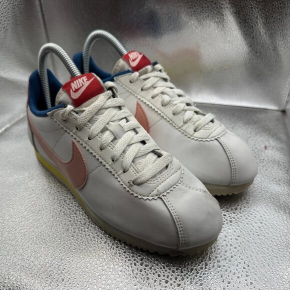 Size 7 Nike Cortez Low‎ White Coral Stardust Womens Lace Up Sneakers 807471-114 - Picture 7 of 10
